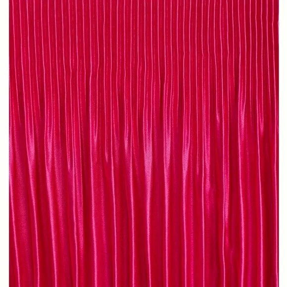 NWT L’idee Soirée Pleated Halter Neck Side Slit Gown Size AU8/US4 Hot Pink - Picture 3 of 10